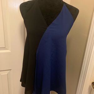 Rampage crepe black and blue top